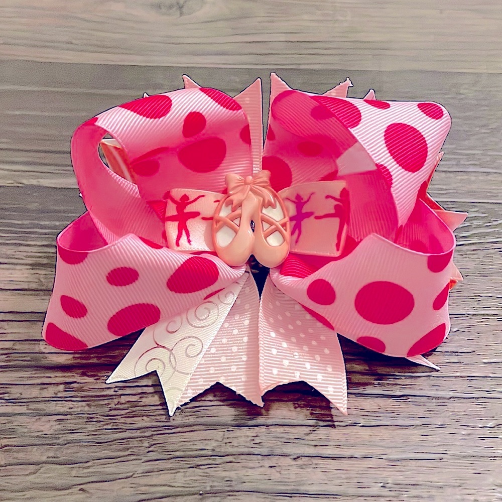 🩰🎀Ballet dance girls boutique stacked hairbow